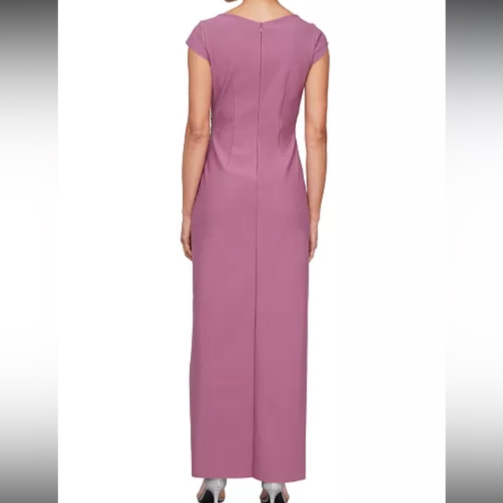 Alex Evenings Women's Ruched Embellished Gown - Picture 3 of 10